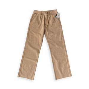 Re/Done Redone Cargo Utility Loose Jeans Denim Washed Khaki Tan Size 28